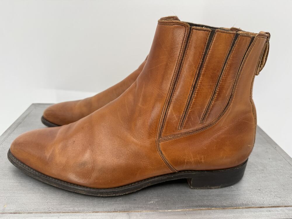 Barker Men’s Chelsea Boots Brown Cognac Leather Size UK 7K US 8 Made in England